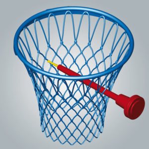 Cesta de baloncesto fresada con tecnología de 5 ejes