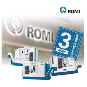 romi2 ROMI ofrece 36 meses de garantía para sus máquinas