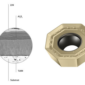 Grado Tiger·tec® Gold WSP45G Tiger·tec® Gold ya es de aplicación universal en las herramientas de fresado de Walter