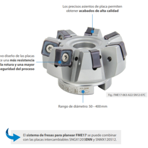 Sistema de fresas para planear FME17
